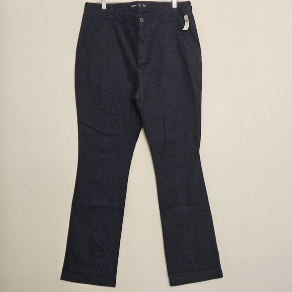 Old Navy Pants - OLD NAVY UNIFORM BOOT CUT STRETCH NAVY PANTS WOMEN'S SIZE 16 TALL